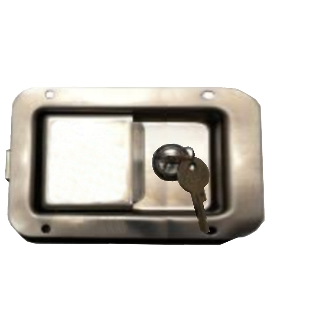 1302 CHAPA EXTERIOR TIPO BRIGADIER CON LLAVE ACERO INOXIDABLE